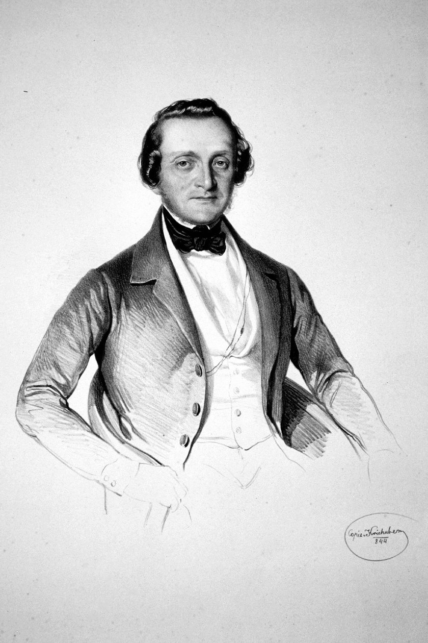 Litografia Friedrich Grimschitz da Josef Kriehuber