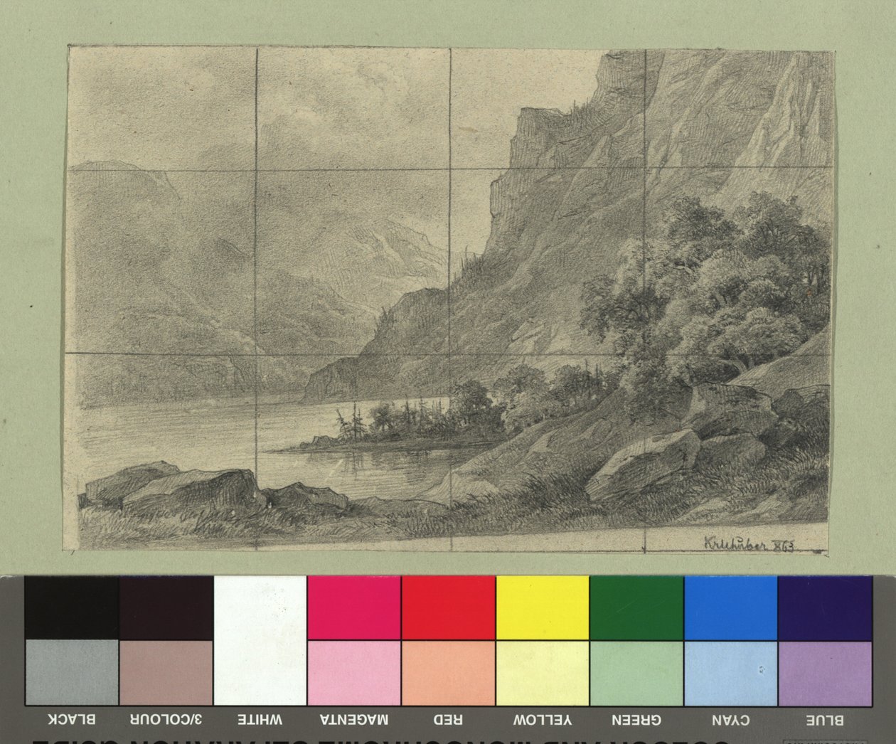 Lago di montagna da Josef Kriehuber