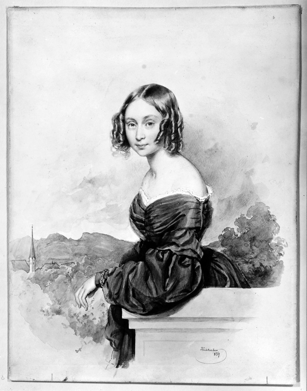 Contessa Natalia Alexandra von Buxhövden, sposata con K.G. Löwenhielm da Josef Kriehuber