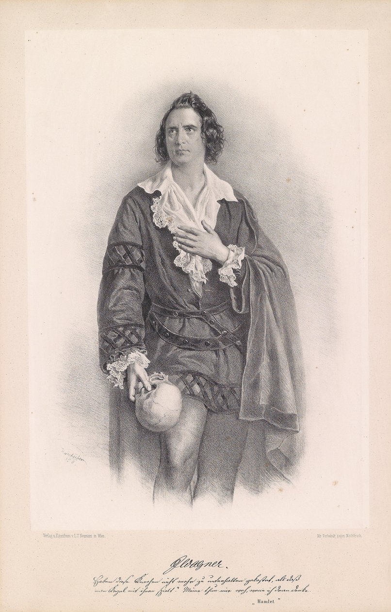 Joseph Wagner come Amleto da Josef Kriehuber