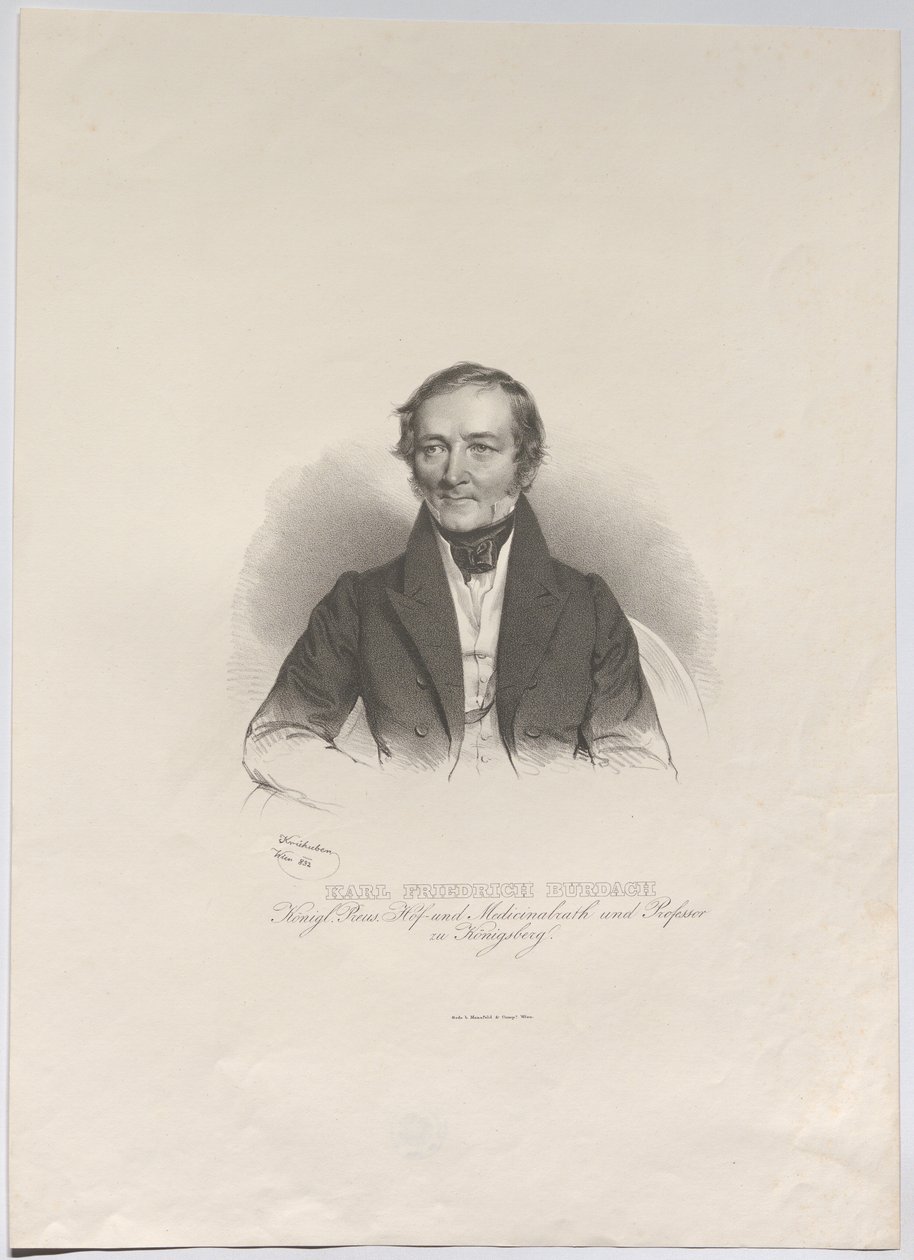 Karl Friedrich Burdach; consigliere di corte e medico reale prussiano e professore a Königsberg da Josef Kriehuber