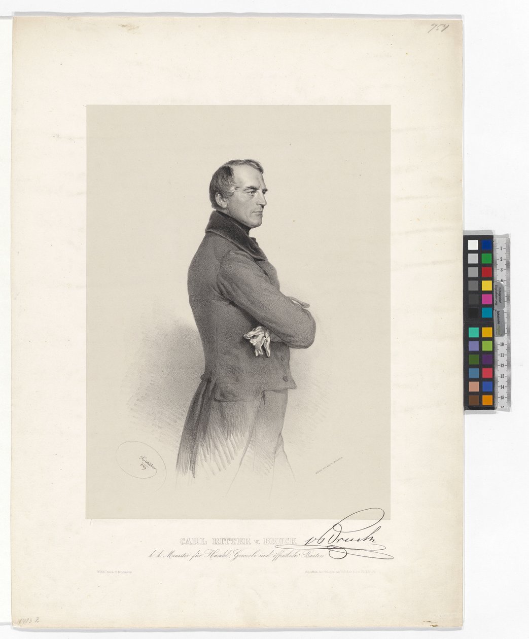 Karl Ludwig, barone von Bruck da Josef Kriehuber