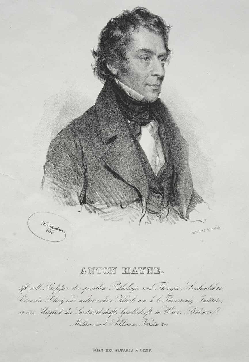 Ritratto del Dr. Anton Hayne da Josef Kriehuber