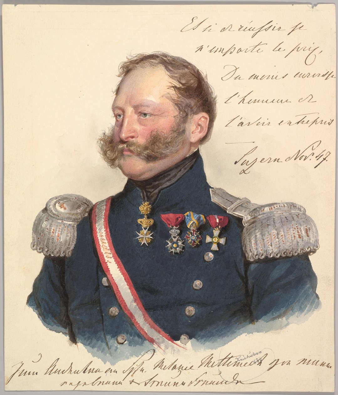 Principe Friedrich di Schwarzenberg da Josef Kriehuber