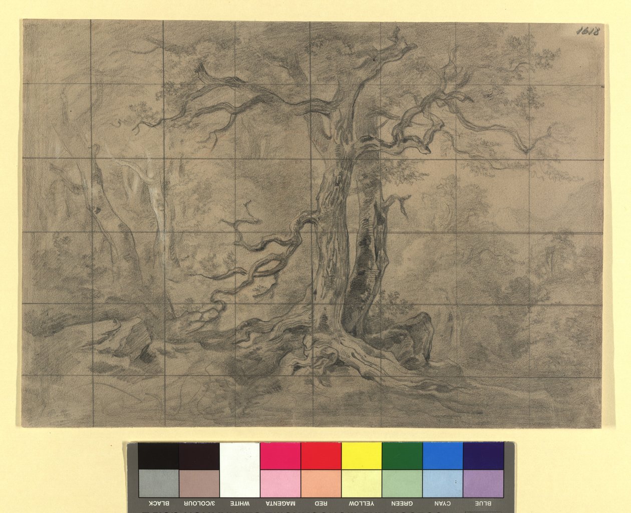 Paesaggio boschivo da Josef Kriehuber