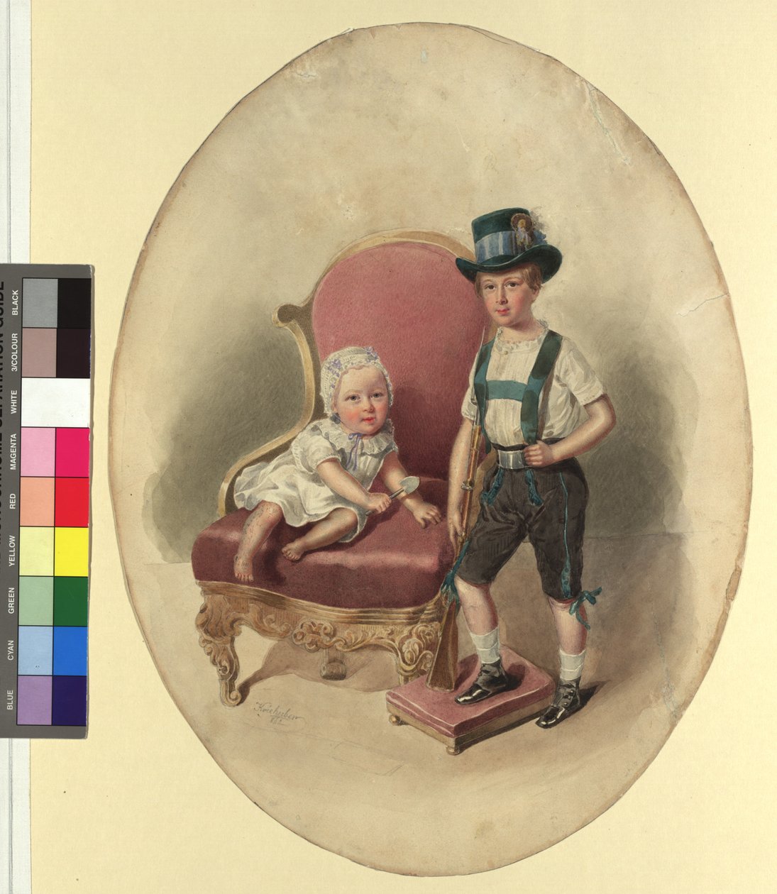 Due bambini, probabilmente della famiglia imperiale da Josef Kriehuber