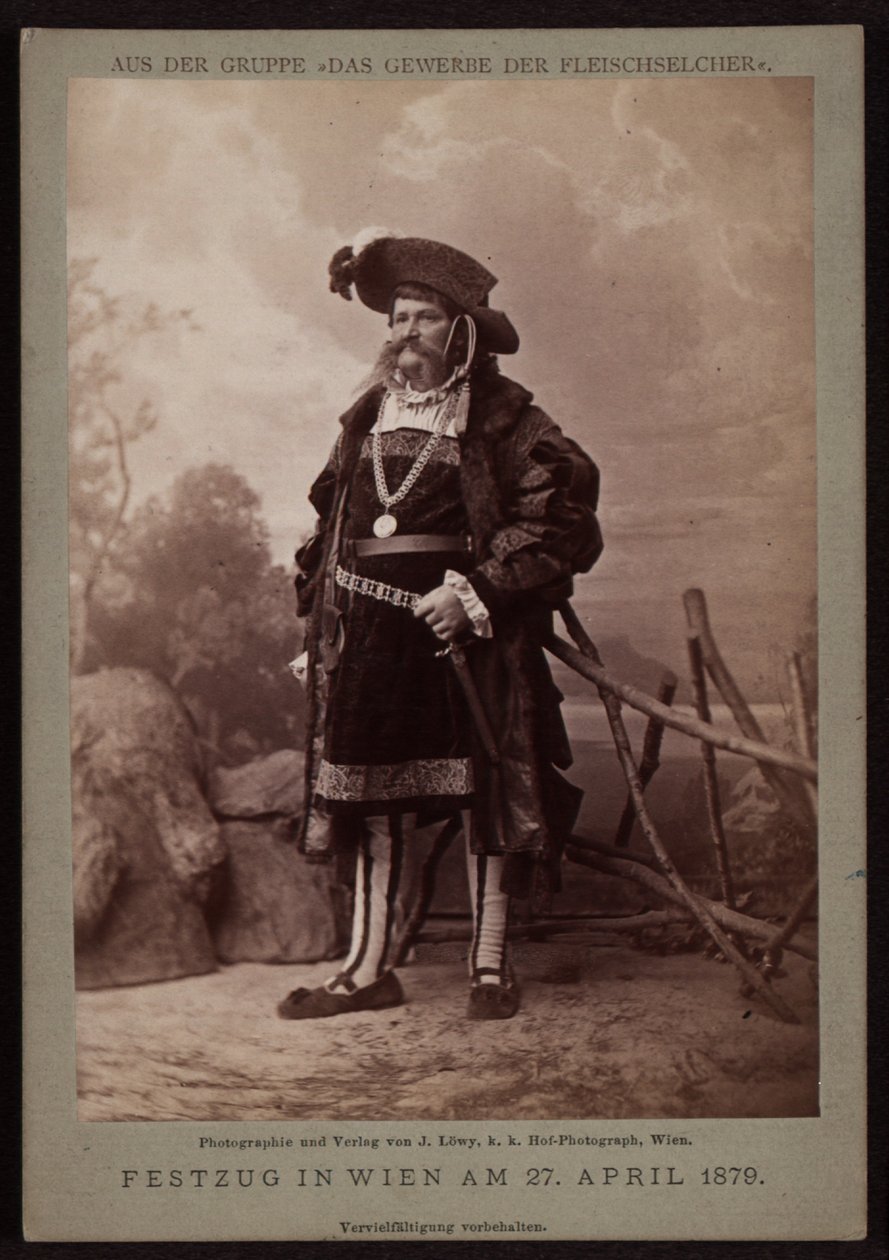 Jos. Ullmann, salumiere alla sfilata del Makart del 1879 da Josef Löwy