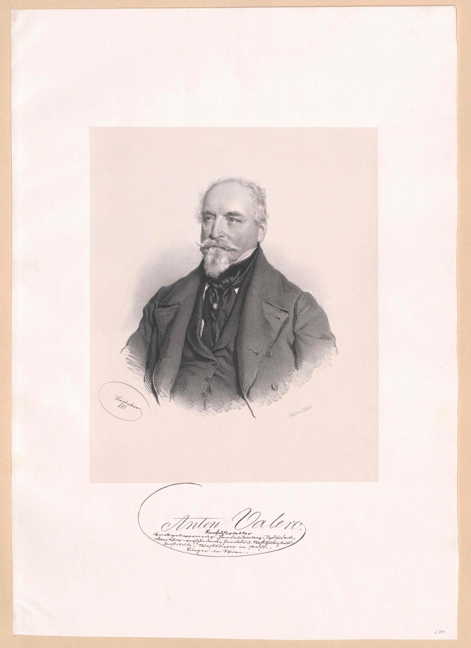Anton Valero (stampa) da Josef Nikolaus Kriehuber