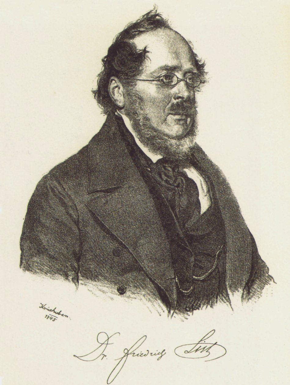 Friedrich List 1789-1846 da Josef Nikolaus Kriehuber