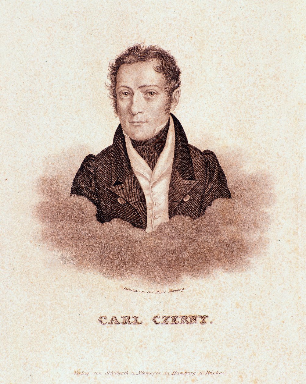 Ritratto di Carl Czerny (litografia) da Josef Nikolaus Kriehuber