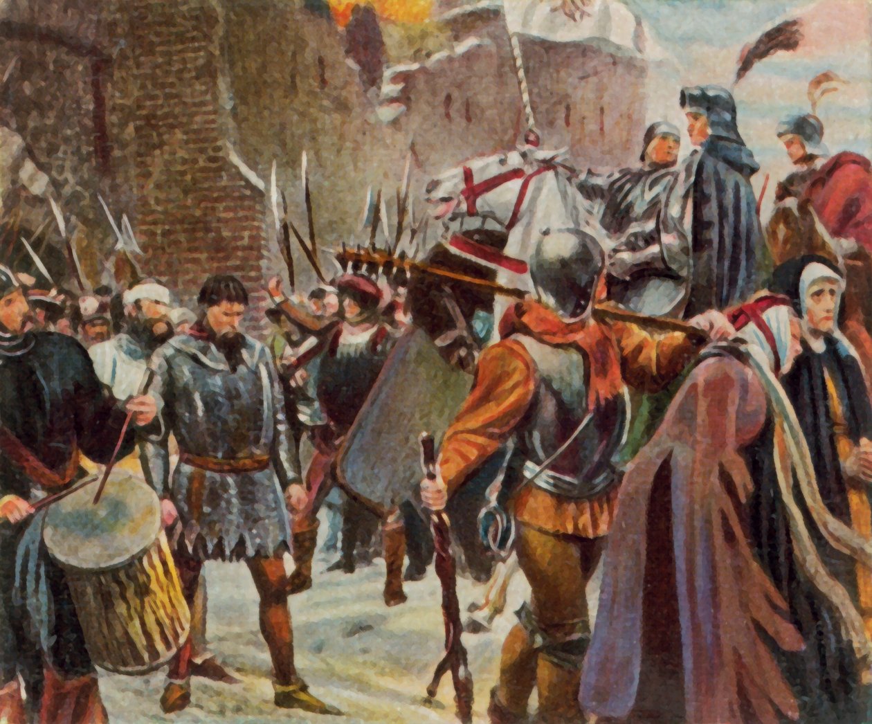 Federico I, Margravio di Brandeburgo, sconfigge i Quitzow da Josef Scheurenberg