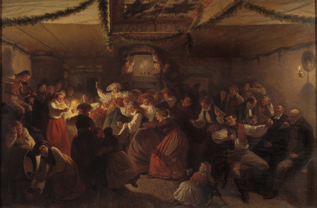 Il matrimonio a Vingåker, 1857 da Josef Wilhelm Wallander