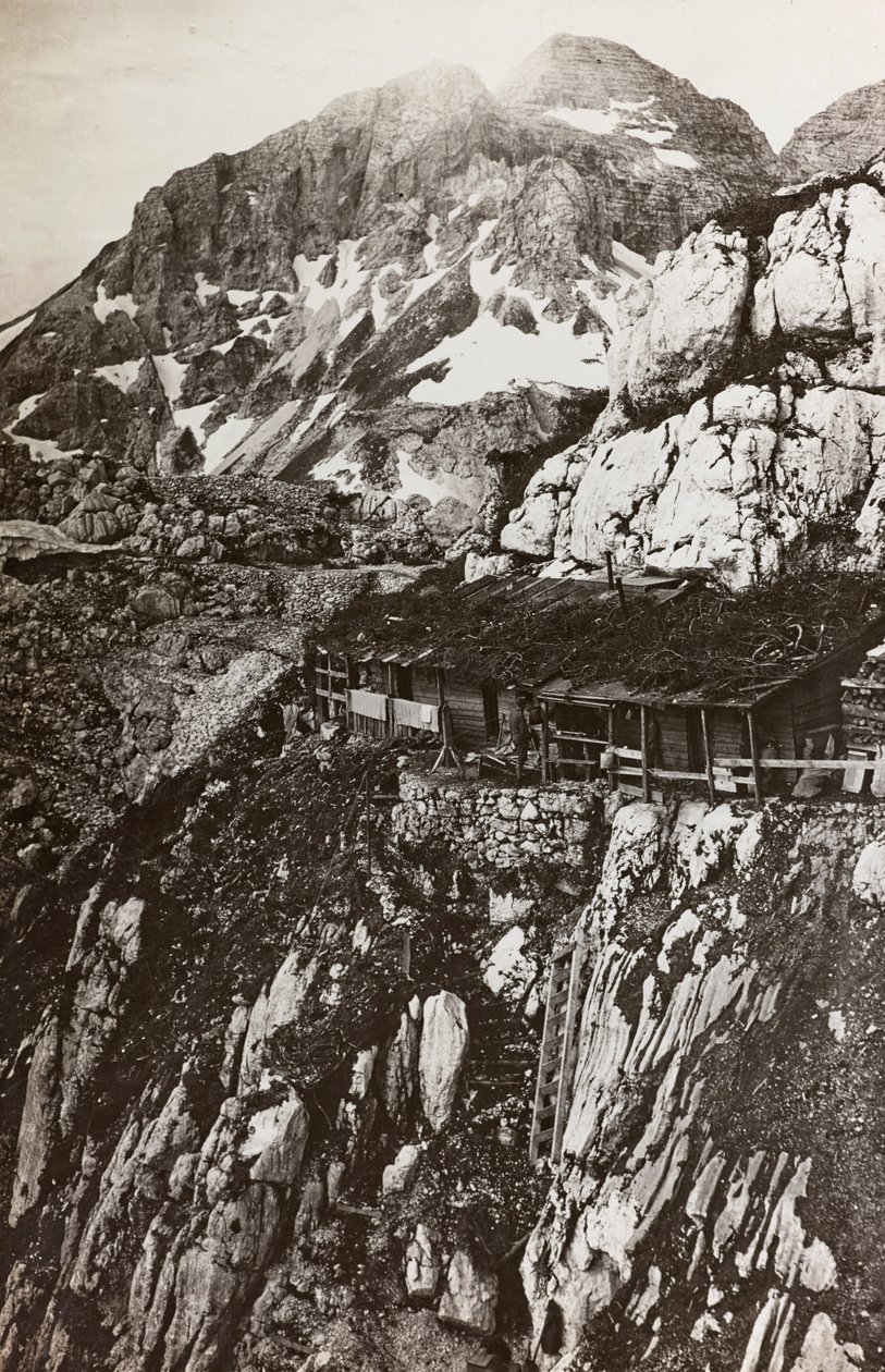 Album "Meine weltkriegs - Erinnerungen South-West Front (Carinzia, Italia, Trentino-Alto Adige) 31/03/1915-12/11/1918 - Josef Zohles Wien": campo militare in montagna da Josef Zohles