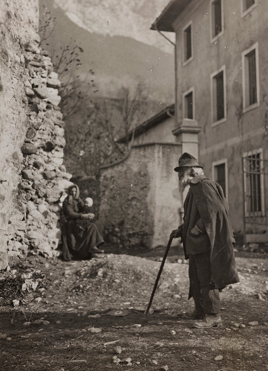 Vecchio su una strada di campagna da Josef Zohles