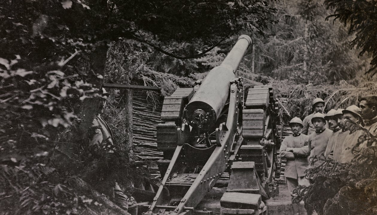 Album "Meine weltkriegs - Erinnerungen South-West Front (Carinzia, Italia, Trentino-Alto Adige) 31/03/1915-12/11/1918 - Josef Zohles Wien": soldati con cannone da Josef Zohles