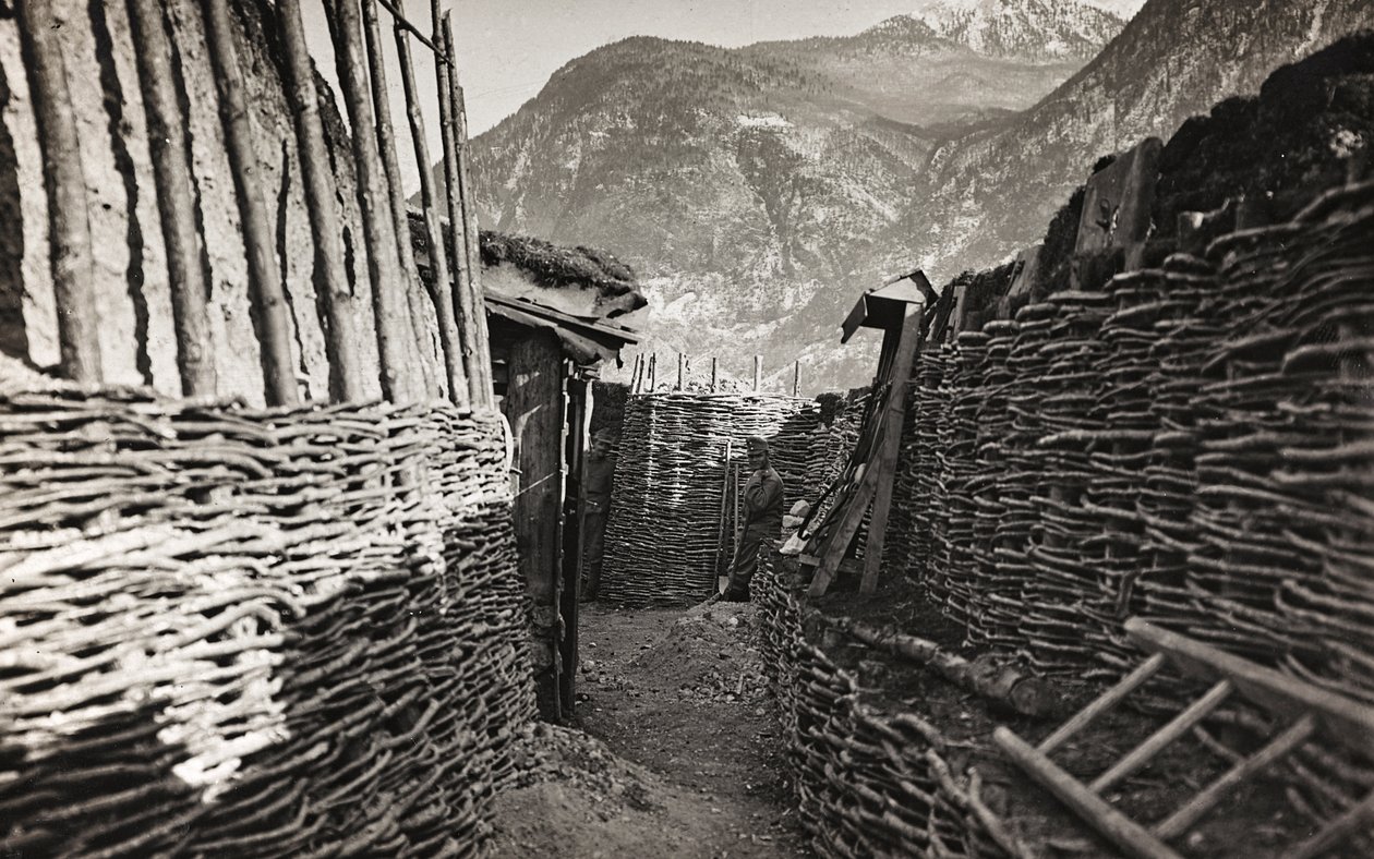 Album "Meine weltkriegs - Erinnerungen South-West Front (Carinzia, Italia, Trentino-Alto Adige) 31/03/1915-12/11/1918 - Josef Zohles Wien": trincea da Josef Zohles