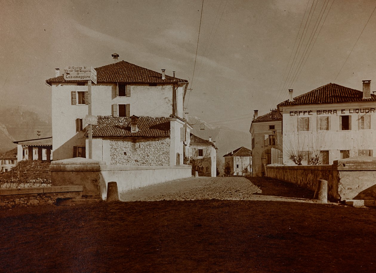 Album "Meine weltkriegs - Erinnerungen South-West Front (Carinzia, Italia, Alto Adige) 31/03/1915-12/11/1918 - Josef Zohles Wien": vista di Chiusaforte da Josef Zohles