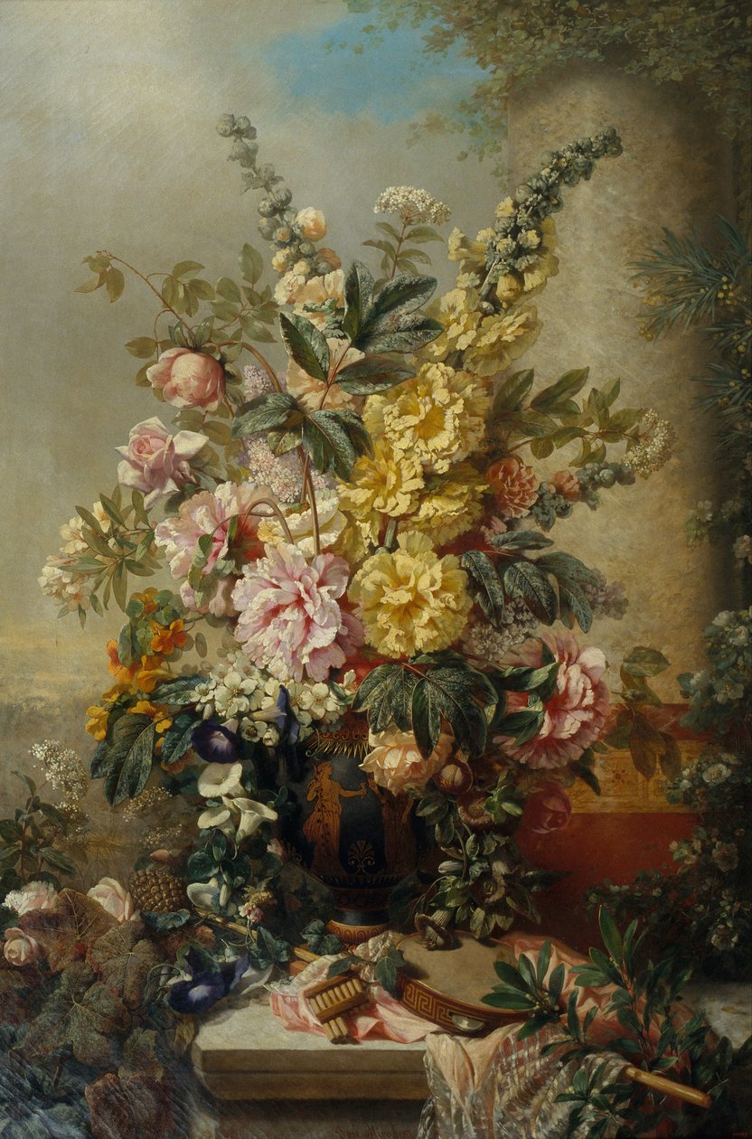 Grande vaso con fiori da Josep Mirabent