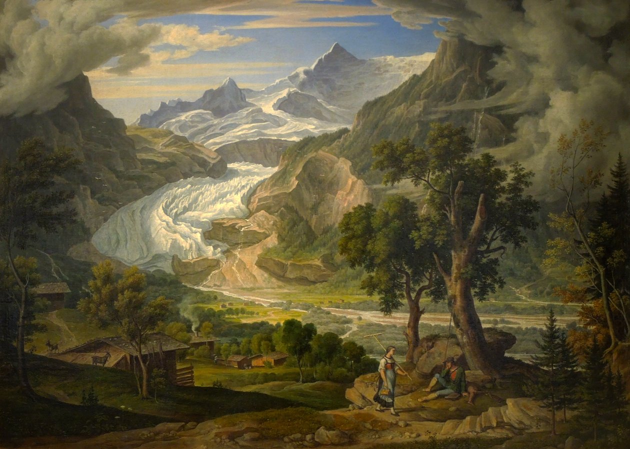 Il ghiacciaio Grindelwald nelle Alpi da Joseph Anton Koch