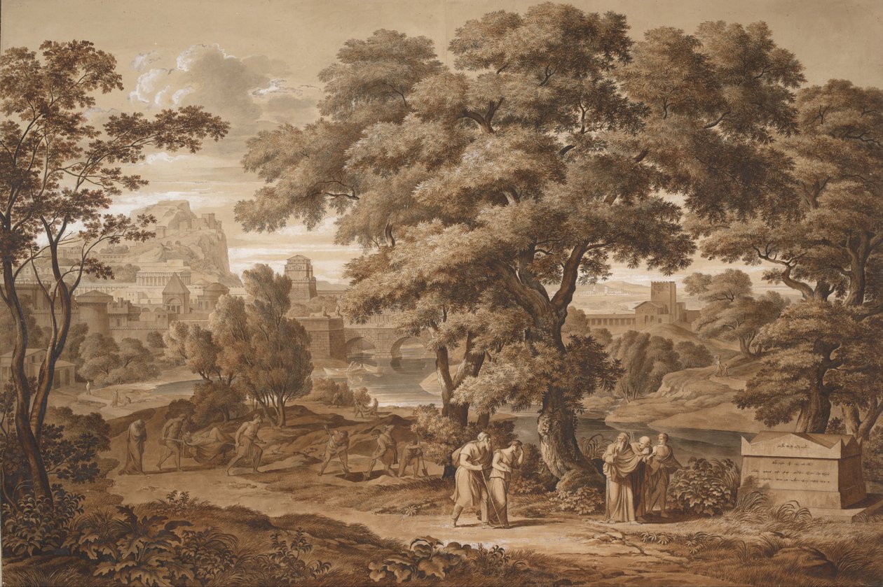 Edipo e Antigone lasciano Tebe, 1797 da Joseph Anton Koch