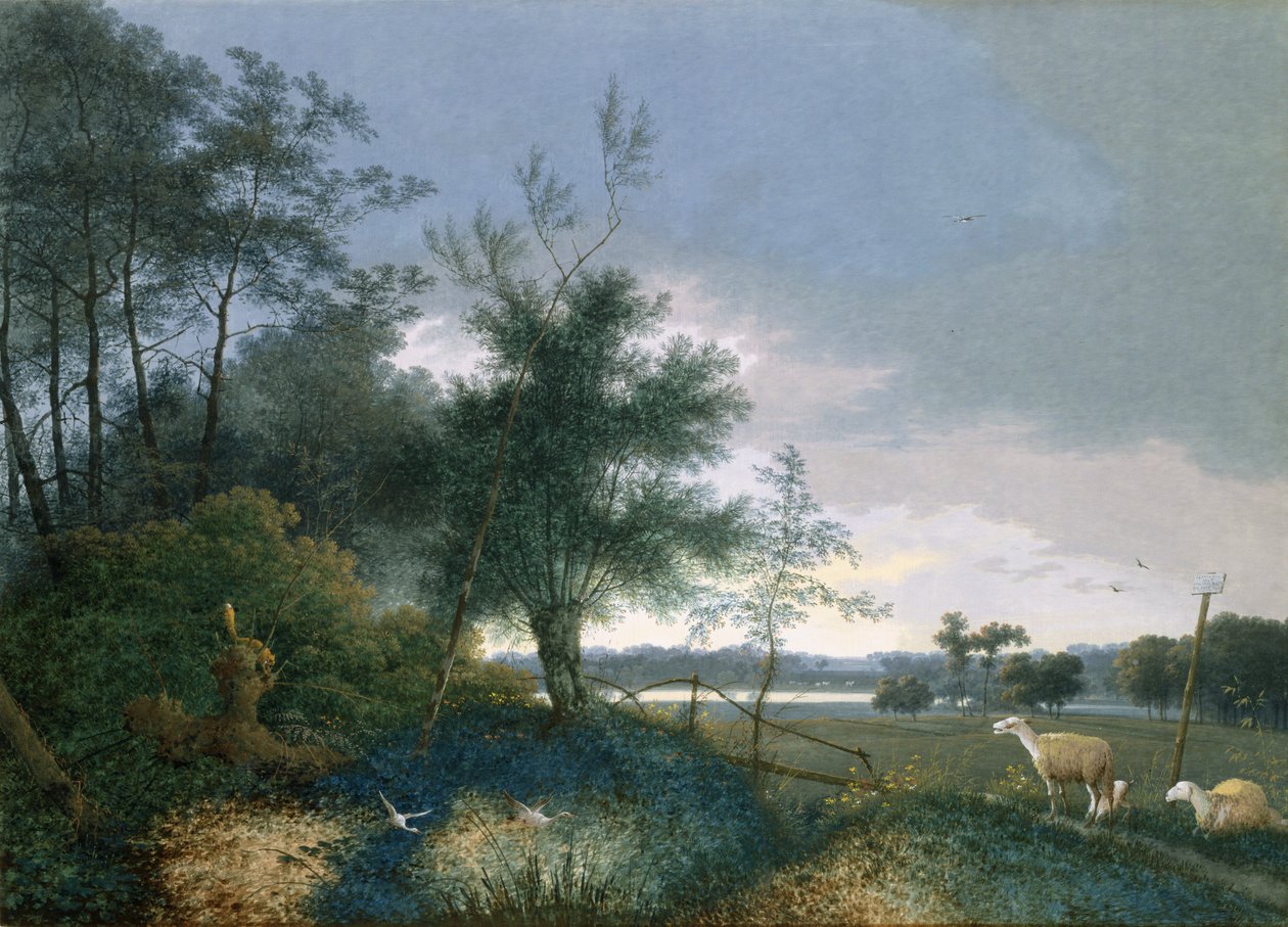 Paesaggio con una volpe che insegue le oche da Joseph August Knip
