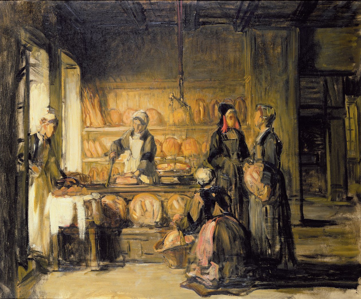 Interno di una panetteria bretone, c.1906 da Joseph Bail
