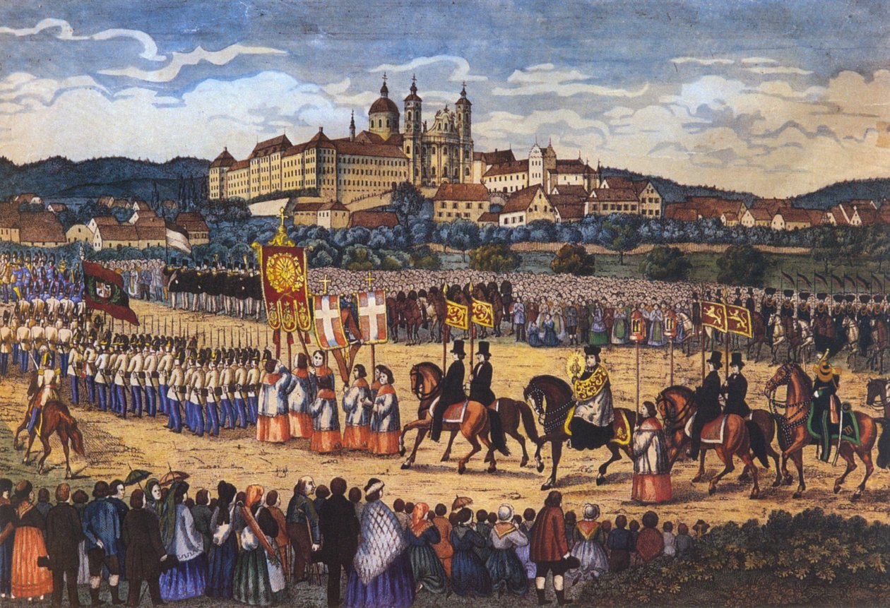 Processione del Sacro Sangue ad Altdorf-Weingarten, dopo il 1865 da Joseph Bayer