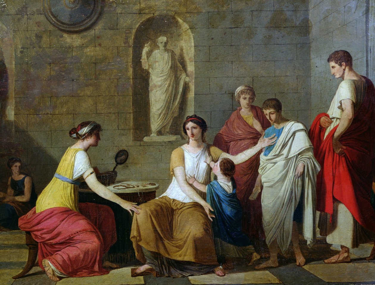 La madre dei Gracchi, c.1780 (dettaglio) da Joseph Benoît Suvée