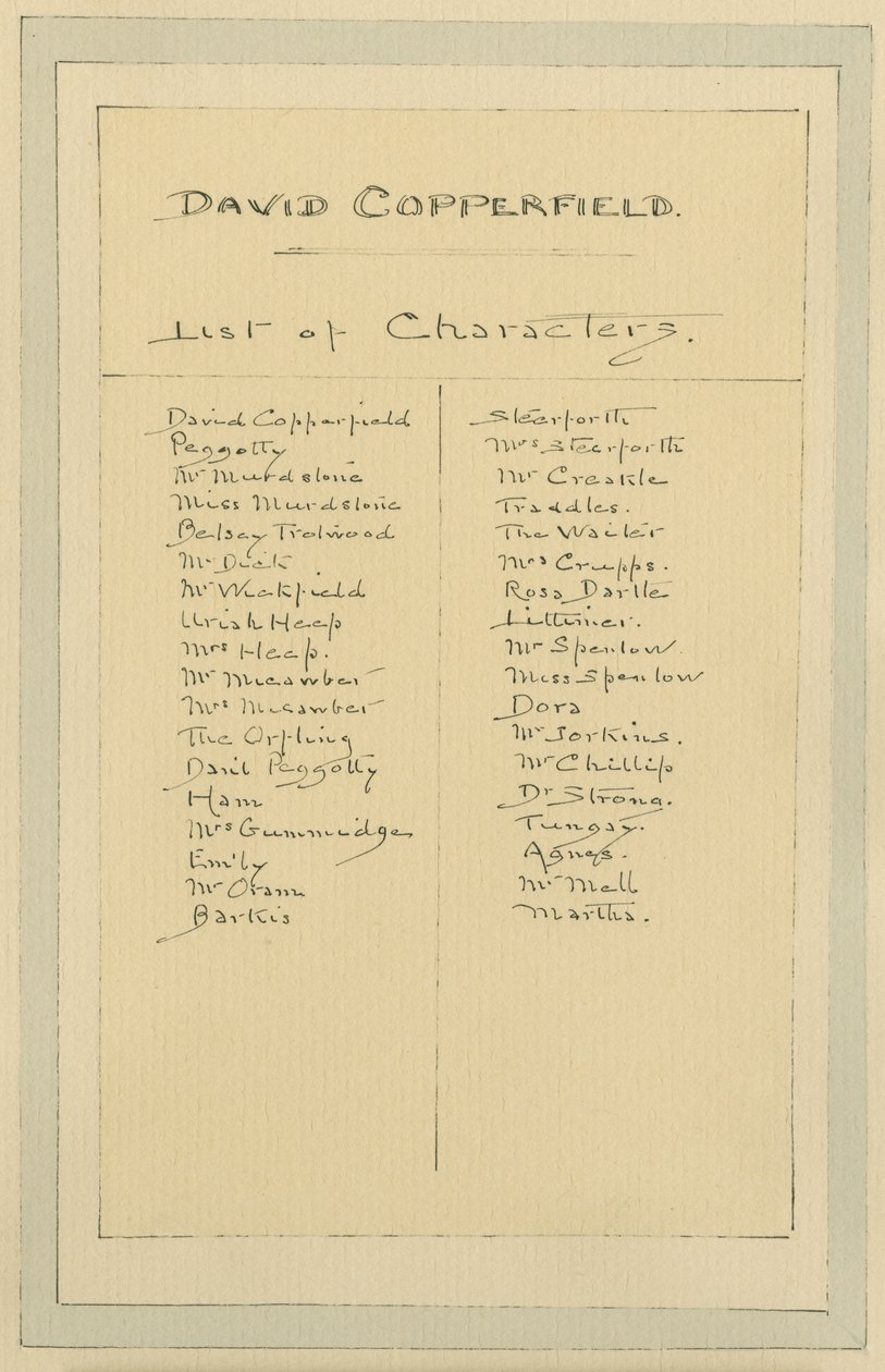 Elenco dei personaggi, c.1920s da Joseph Clayton Clarke