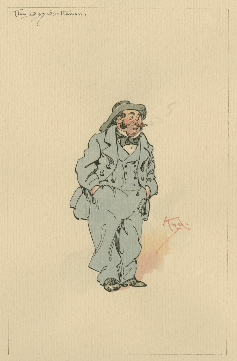 Il gentiluomo pigro, c.1920s da Joseph Clayton Clarke