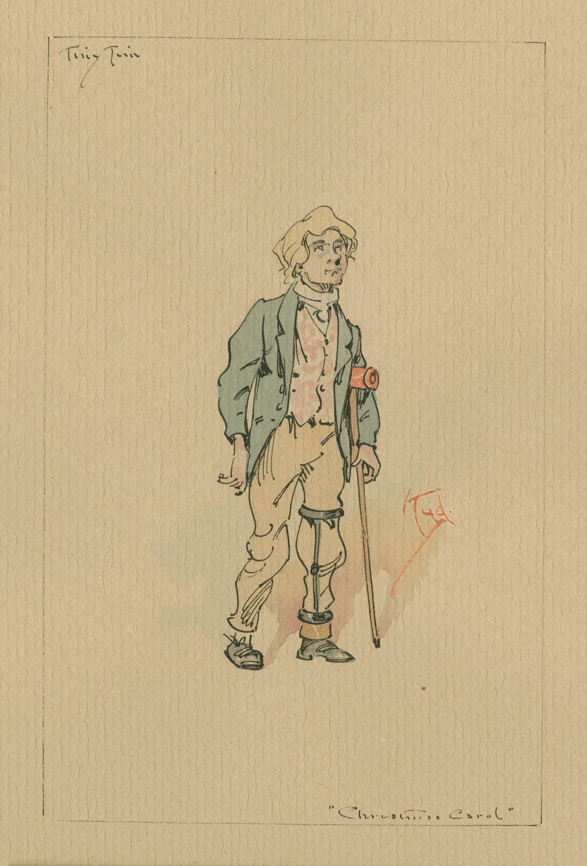 Tiny Tim - Un canto di Natale, c.1920s da Joseph Clayton Clarke