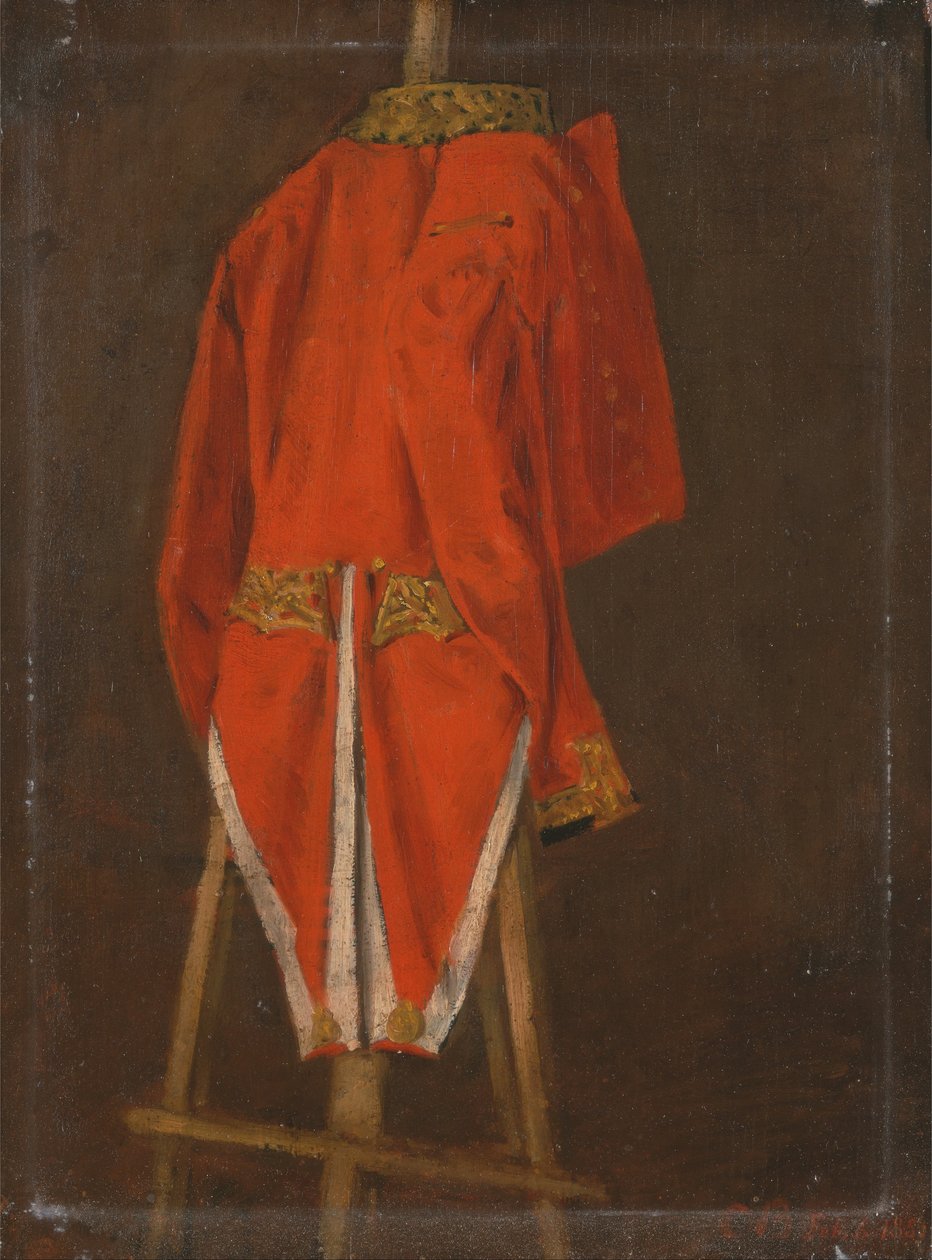 Studio di un cappotto appartenente a John, 11° conte di Westmorland da Joseph Edgar Boehm