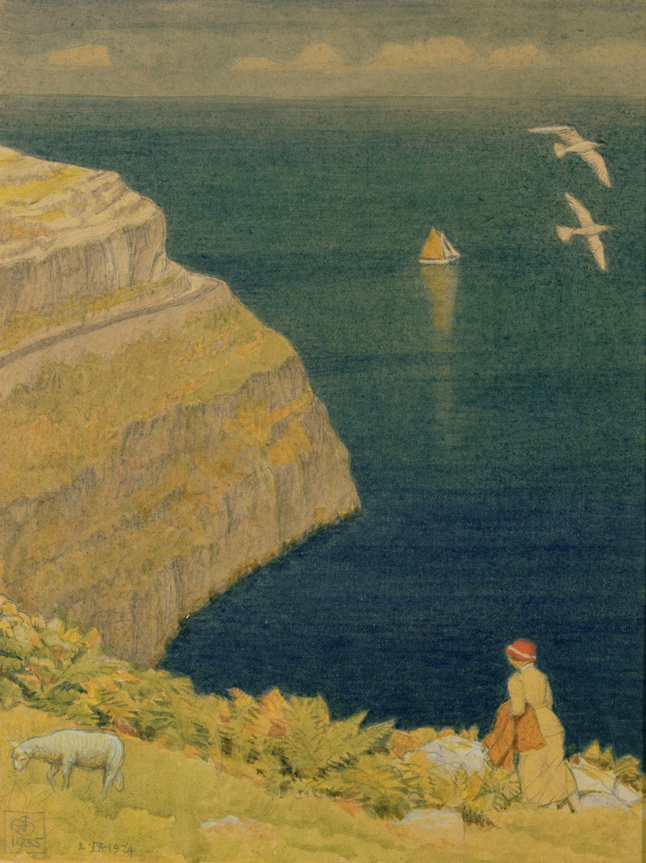 Una scogliera gallese da Joseph Edward Southall