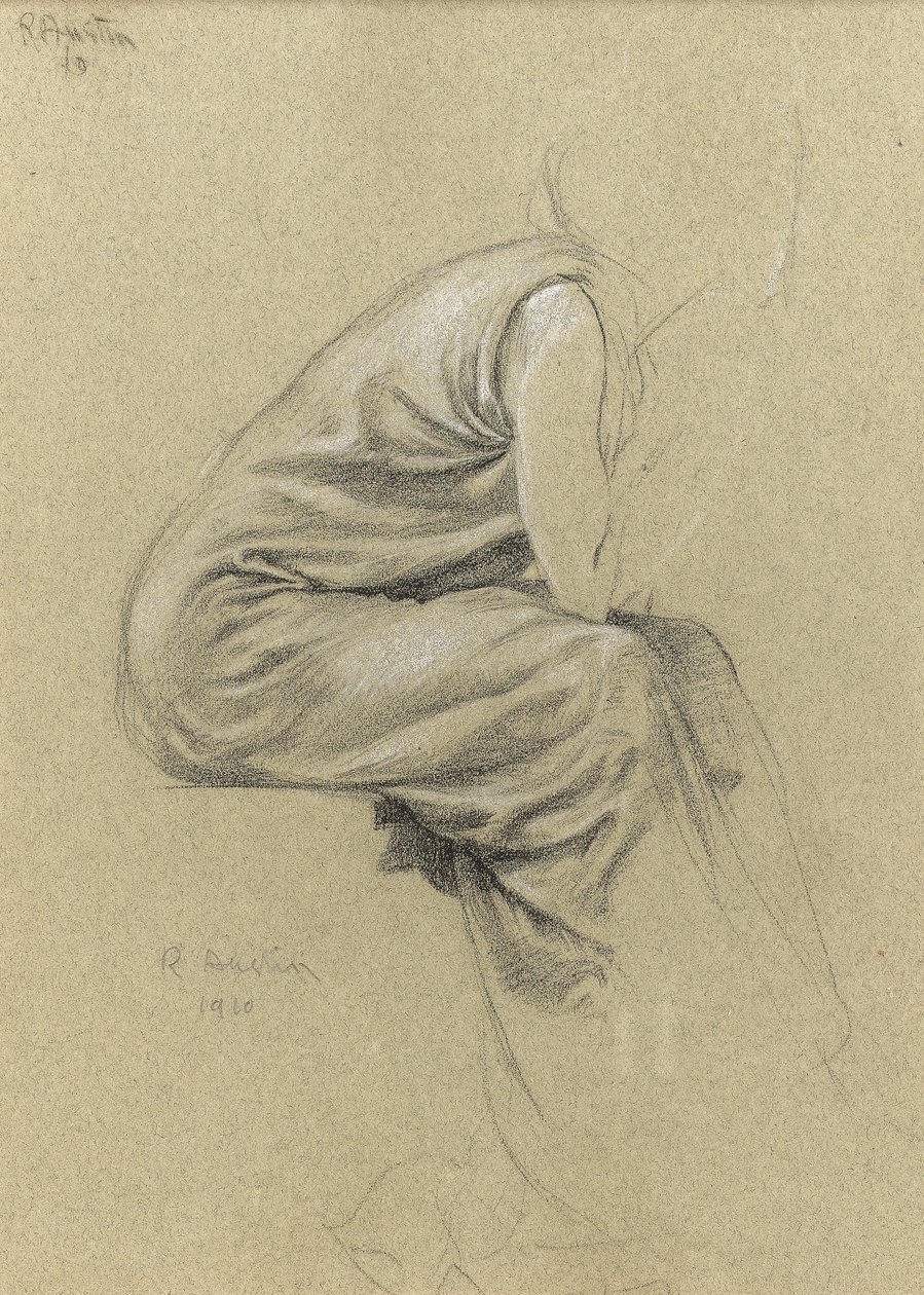 Studio di profilo di una figura seduta da Joseph Edward Southall
