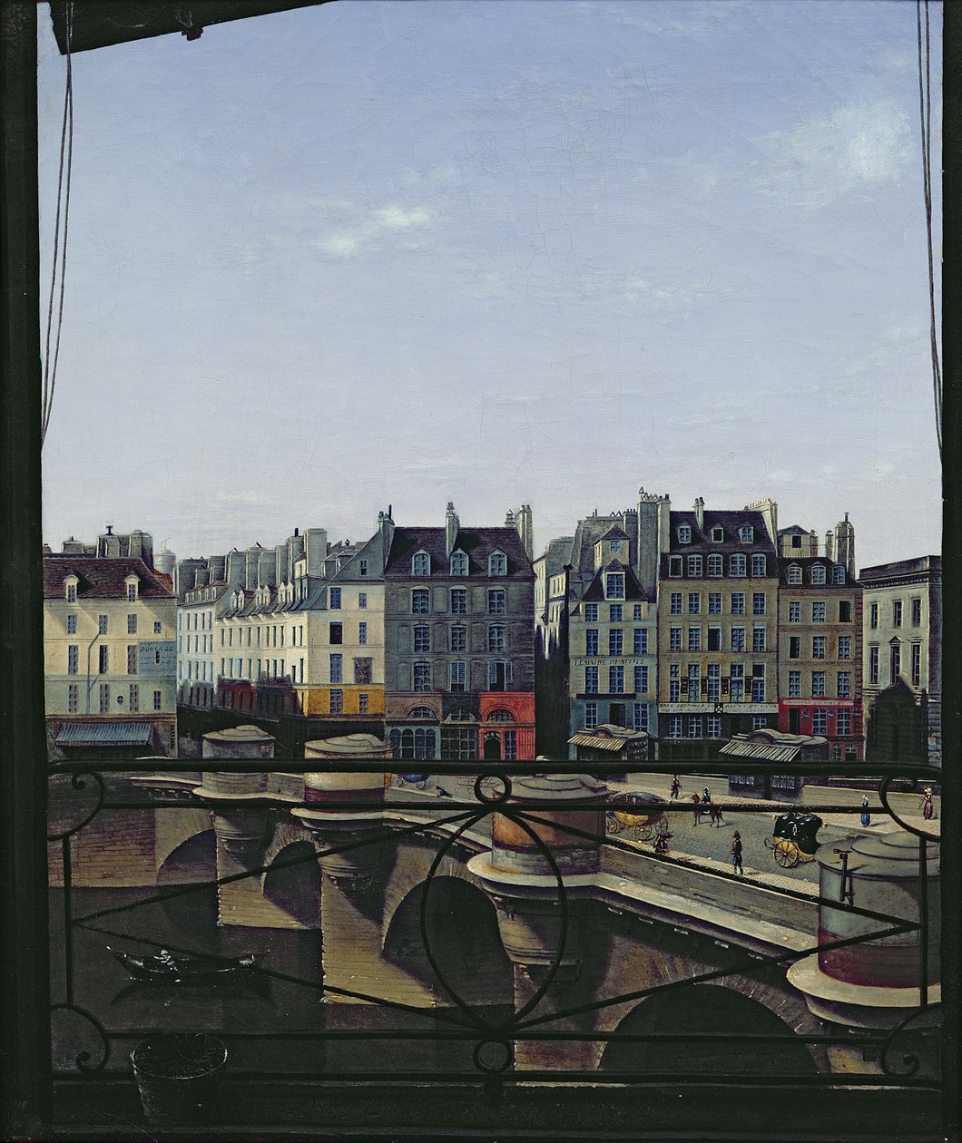 Vista del Pont Neuf, c.1845 da Joseph Eusebie Prevot