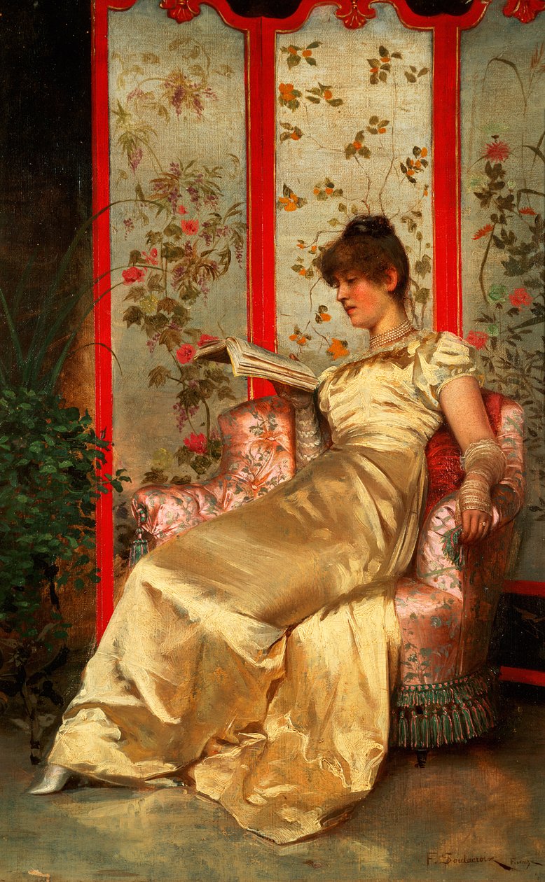Signora che legge da Joseph Frederick Charles Soulacroix