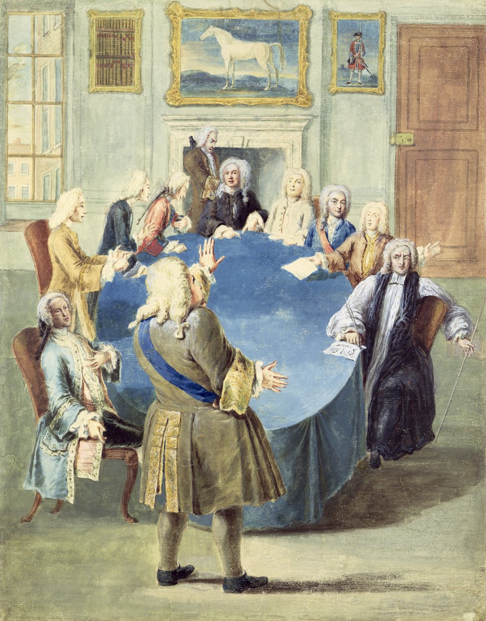 Sir Robert Walpole si rivolge al suo gabinetto da Joseph Goupy