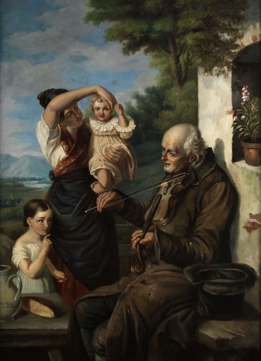 Vecchio musicista mendicante da Joseph Haier