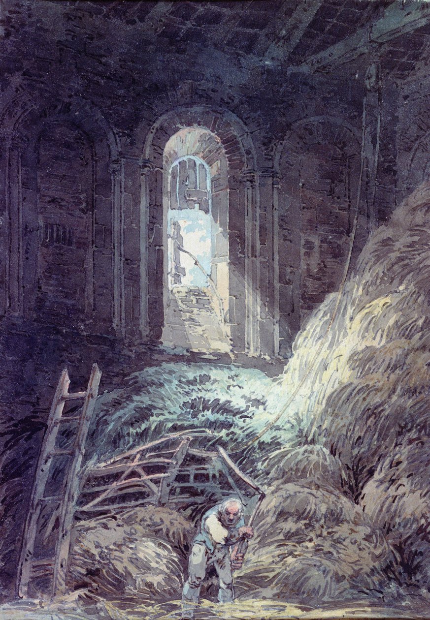 Un fienile, interno del refettorio in rovina del Priorato di San Martino, Dover da Joseph Mallord William Turner