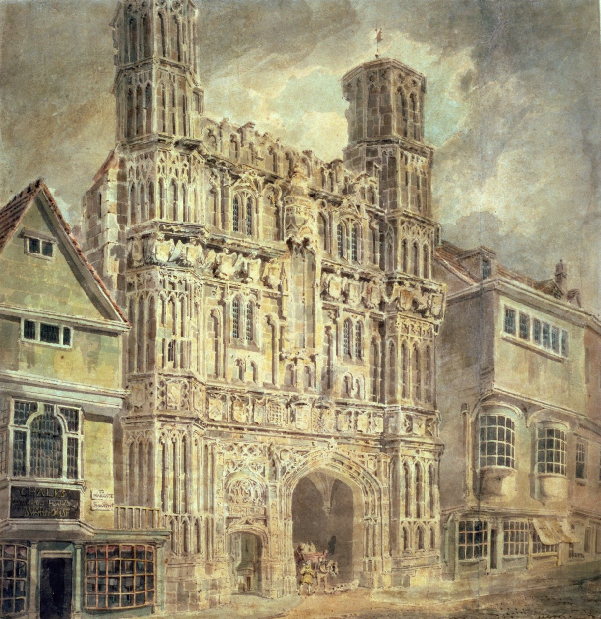 Porta di Christchurch, Canterbury, c.1792-93 da Joseph Mallord William Turner