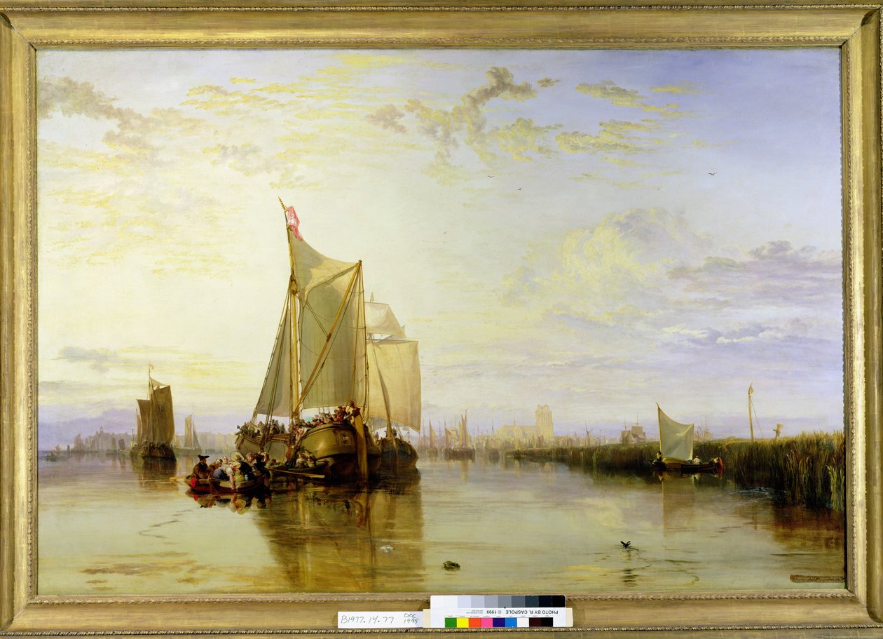 Dort o Dordrecht: Il Packet-Boat di Dort da Rotterdam Calmo, 1817-18 da Joseph Mallord William Turner
