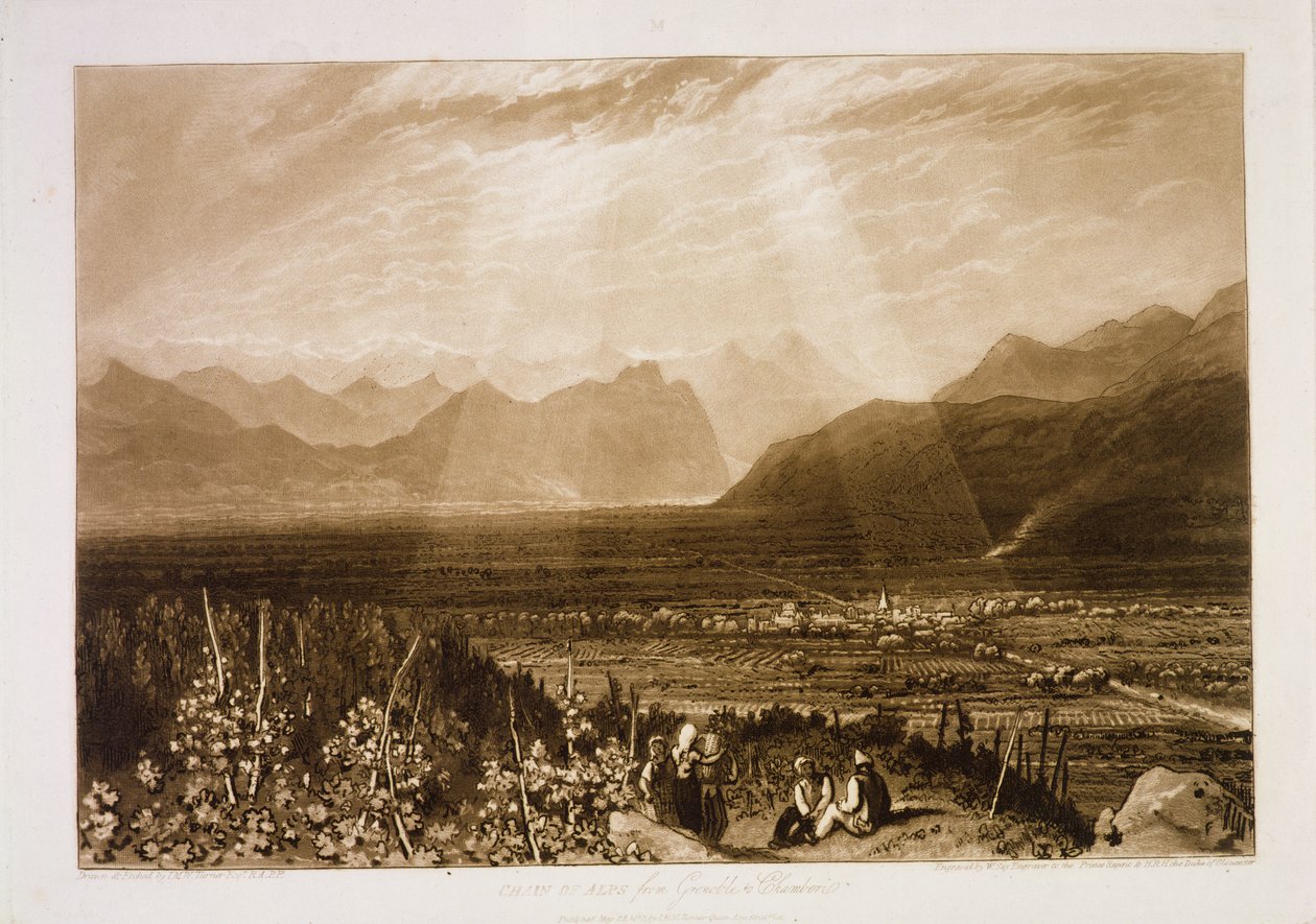 Catena delle Alpi da Grenoble a Chamberi, dal 