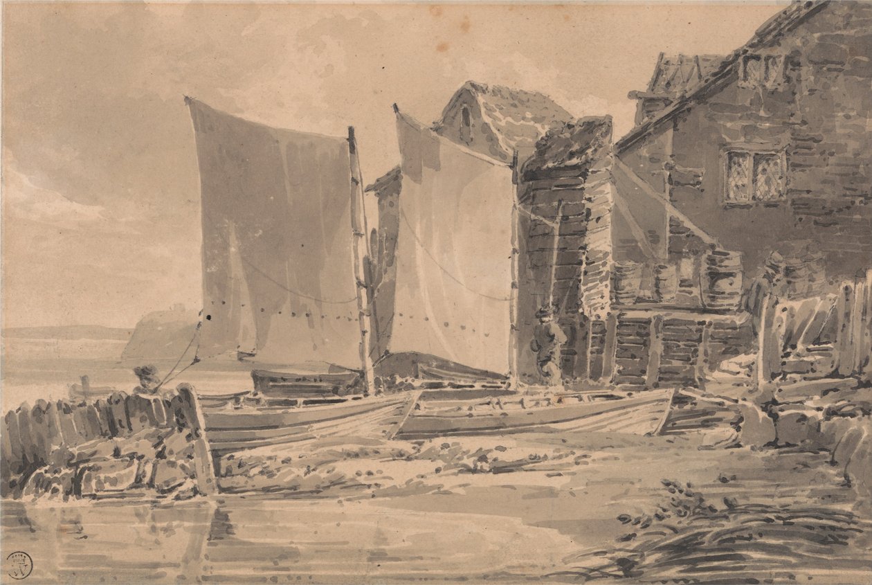 Cottage del pescatore, Dover da Joseph Mallord William Turner
