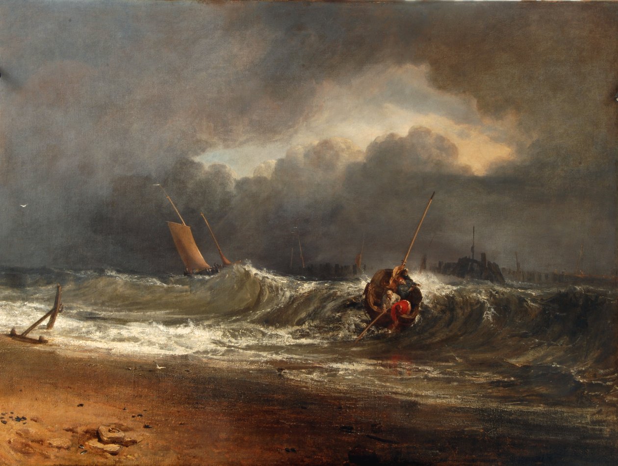Pescatori su una costa sottovento in tempo burrascoso da Joseph Mallord William Turner