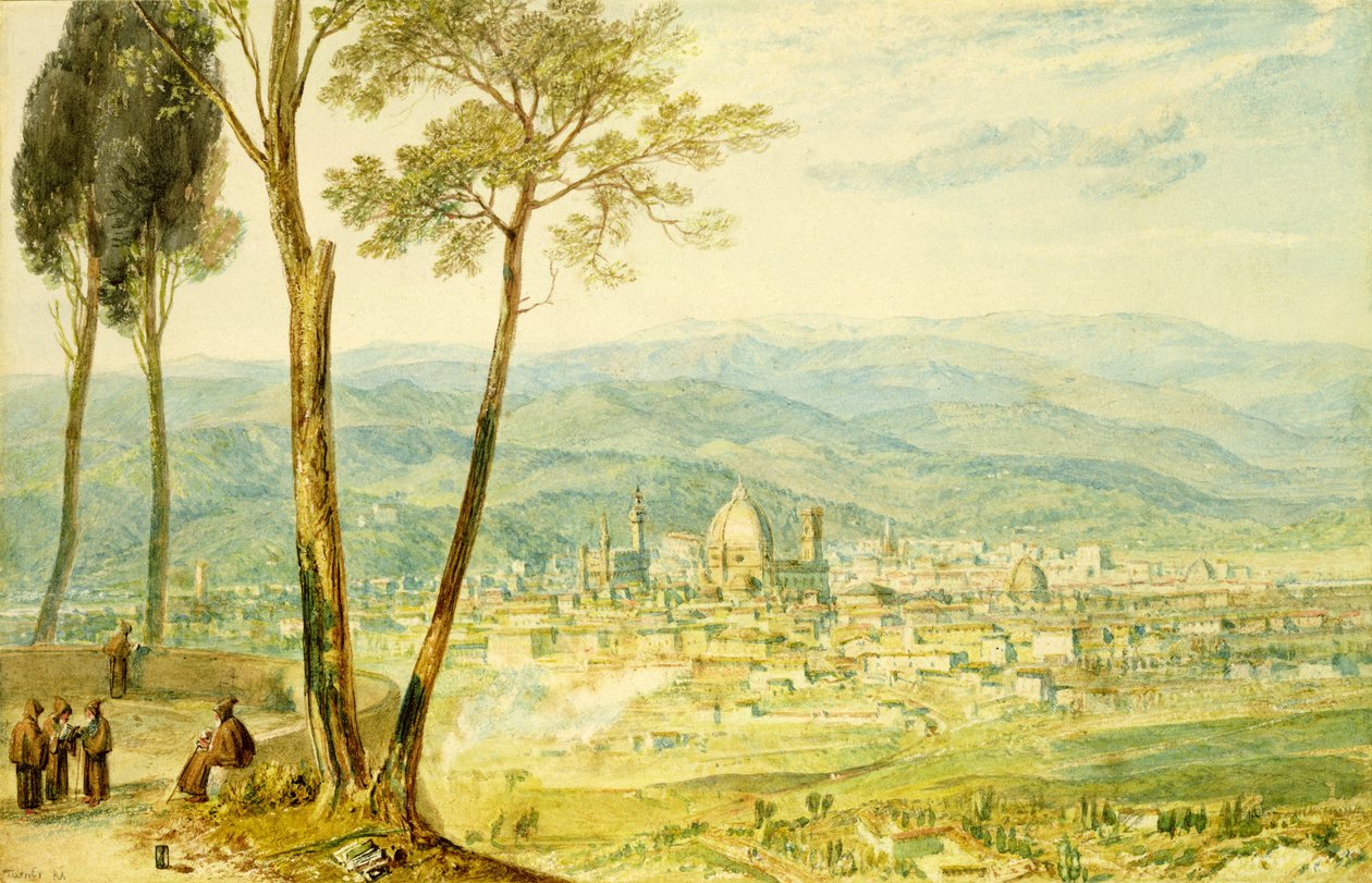 Firenze dalla strada per Fiesole da Joseph Mallord William Turner