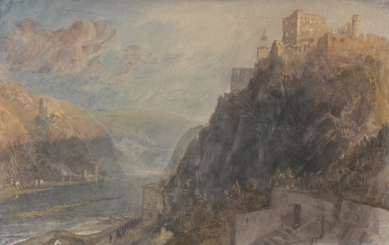 Rheinfels guardando verso Katz e Gourhausen da Joseph Mallord William Turner