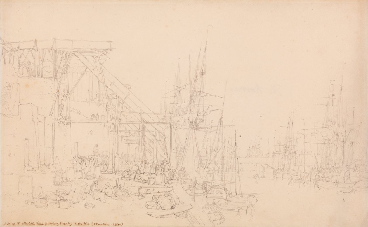 Le Hurries, barche da carbone in carico, North Shields da Joseph Mallord William Turner