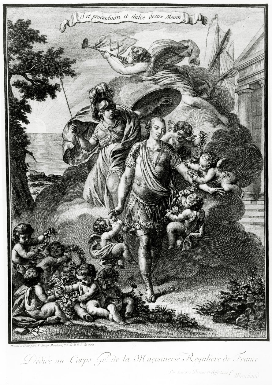 Ritratto allegorico massonico di Louis-Philippe-Joseph d