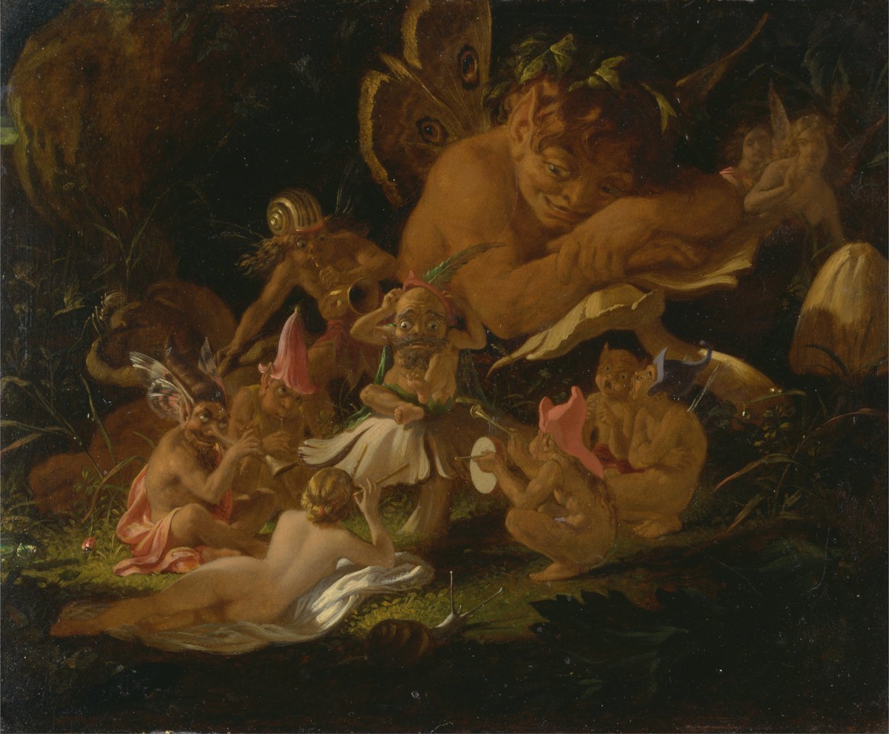 Puck e le fate, da Sogno di una notte di mezza estate da Joseph Noel Paton