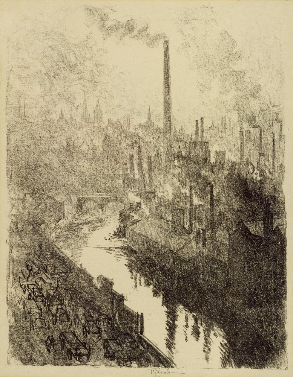 Il grande camino, Sheffield, 1910 da Joseph Pennell